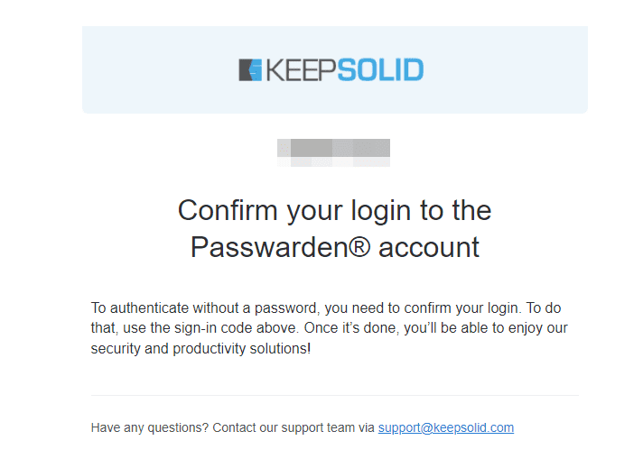 About “Confirm your login to the Passwarden account” Emails